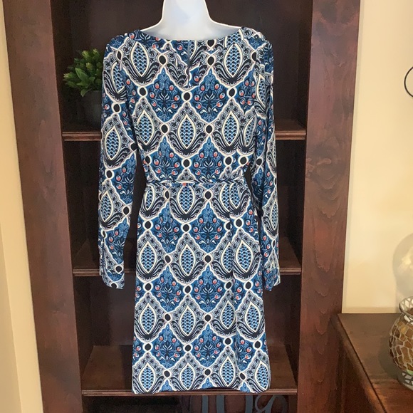 Ann Taylor Loft Outlet Dress Multiple Blues Size Medium - Picture 5 of 5